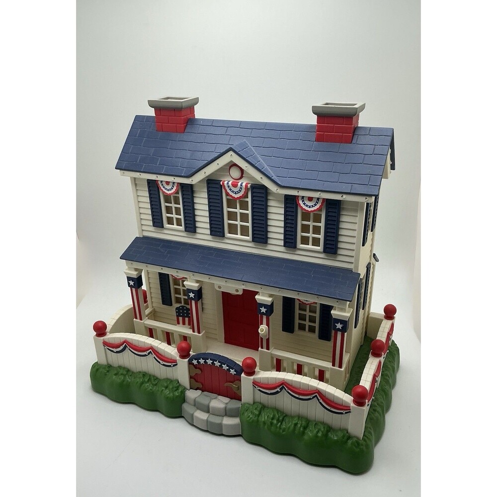 Vintage Avon Patriotic Lighted House | Semiquincentenial Decor | Americana